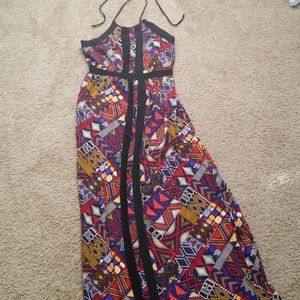 Halter neck maxi summer dress